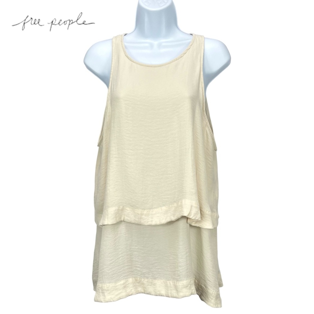 Free People | Women’s Medium | Layers Of‎ Love Cream Tunic Tank Top